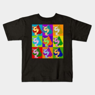 Shiba Inu Dog Lovers Pop Art Style Retro Design Gift for Mom Kids T-Shirt